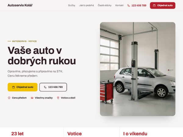 Náhled webu Autoservis Kolář