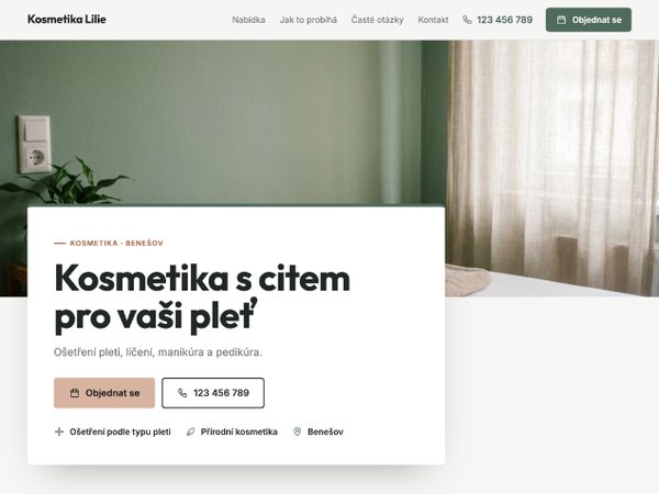 Náhled webu Kosmetika Lilie